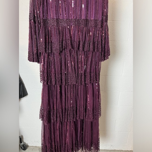 Mac Duggal Purple Long Sleeve Dress - Picture 8 of 15